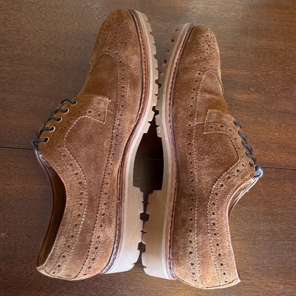 Gordon Rush Suede Leather Oxford Wing Tip Casual Dress Shoes Cognac Brown | Sz 9 main image 11